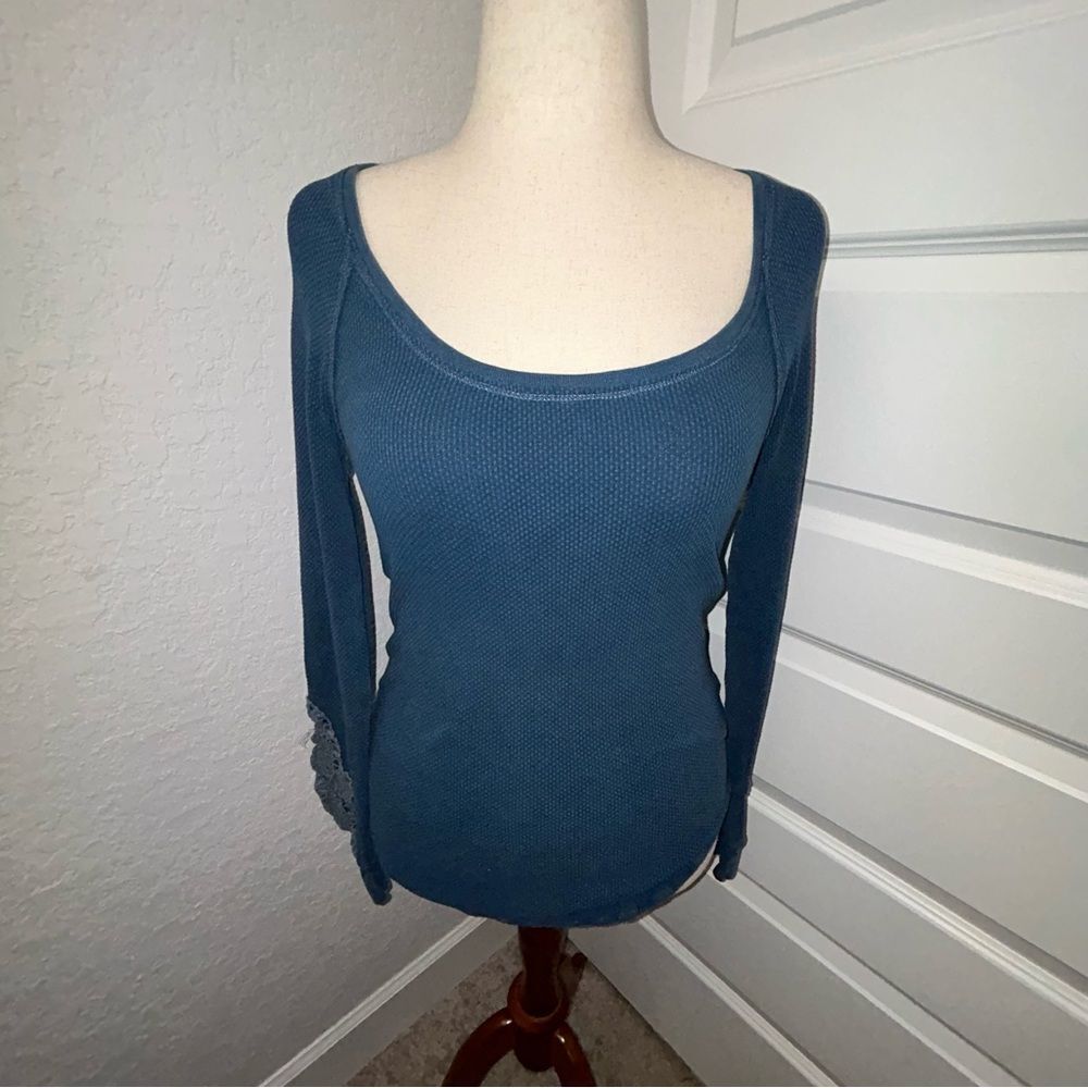 We The Free Free People Long Sleeve Embroidered Blouse Shirt Top